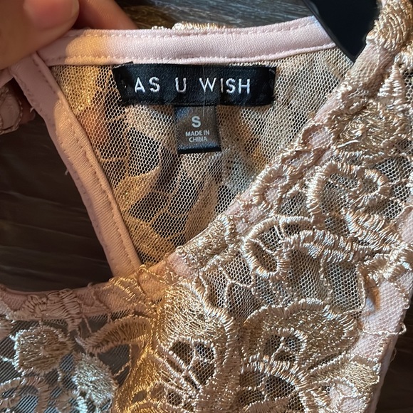 As U Wish pink and gold two piece dress - Picture 5 of 14